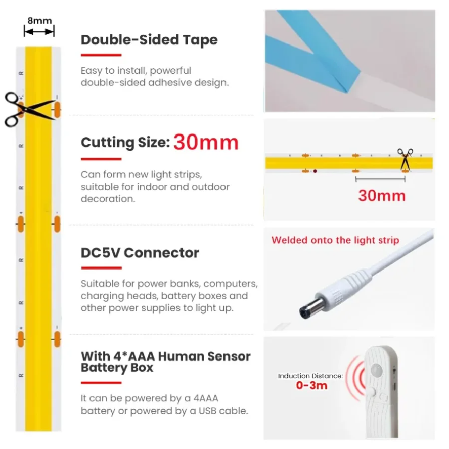 Smart Sensing Adjustable COB L - Lighting Decor And More recensie en prijs