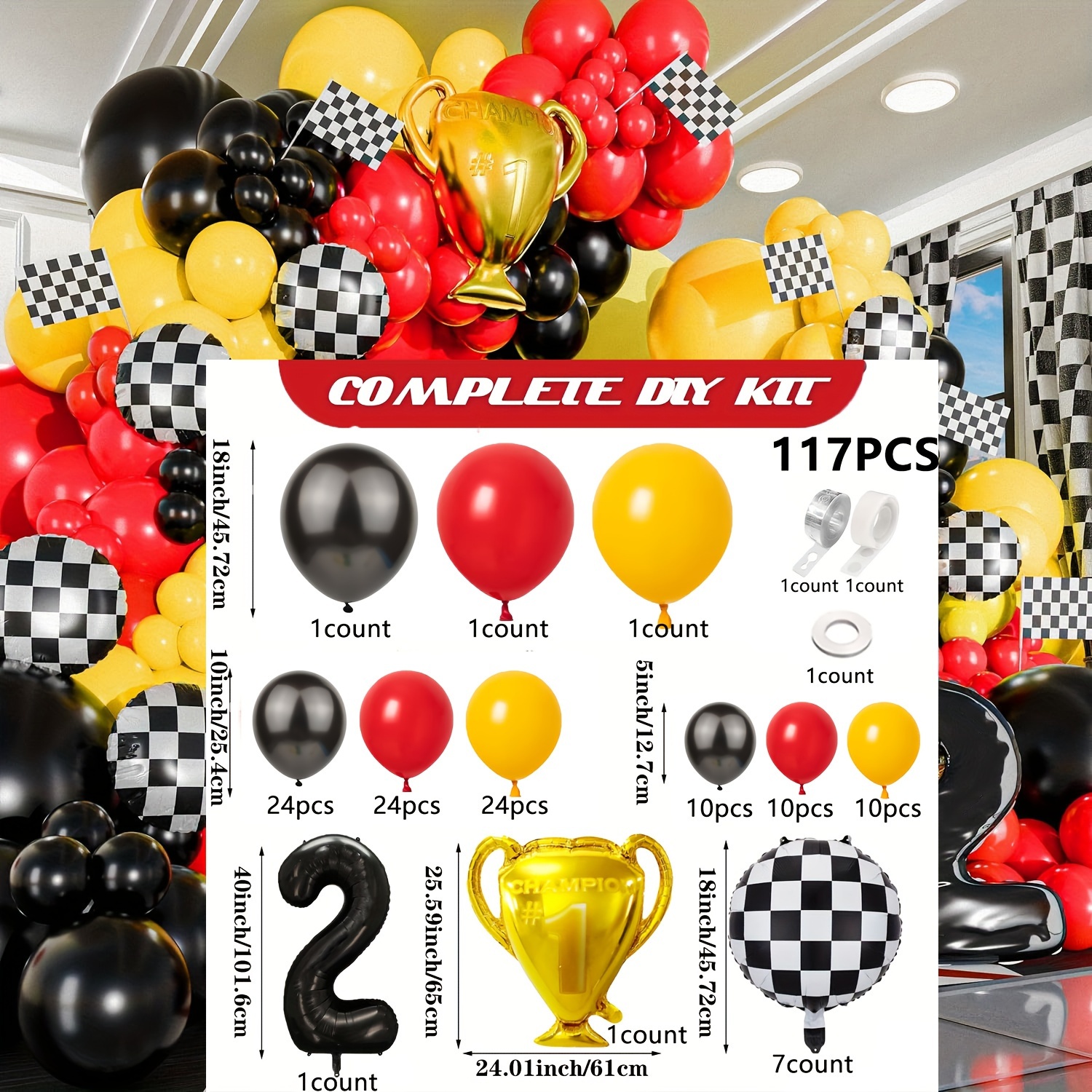 Car Garland and Arch Kit,perfe - Lighting Mcqueen Birthday Decor recensie en prijs