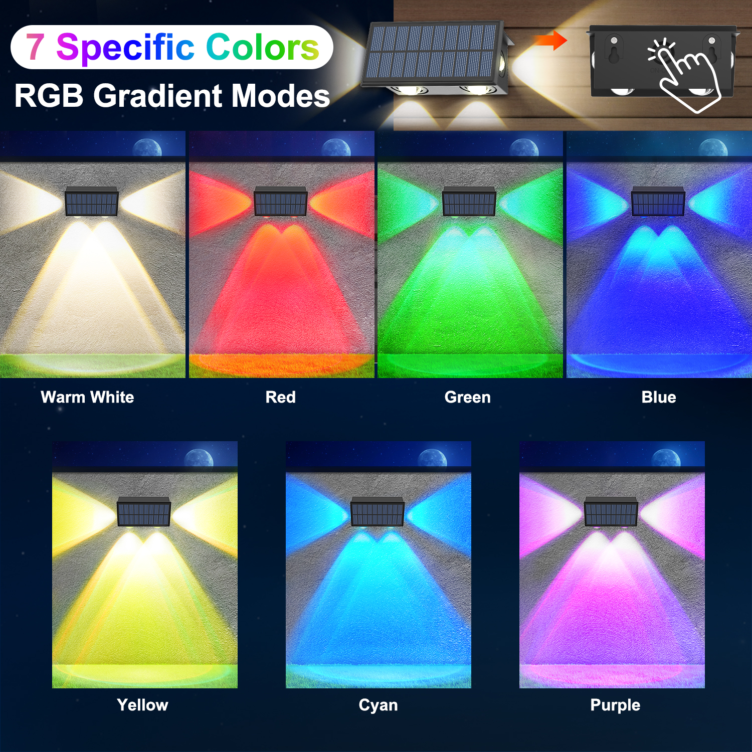 4PCS Solar Fence Light RGB Col - Lighting Decor Sunrise recensie en prijs